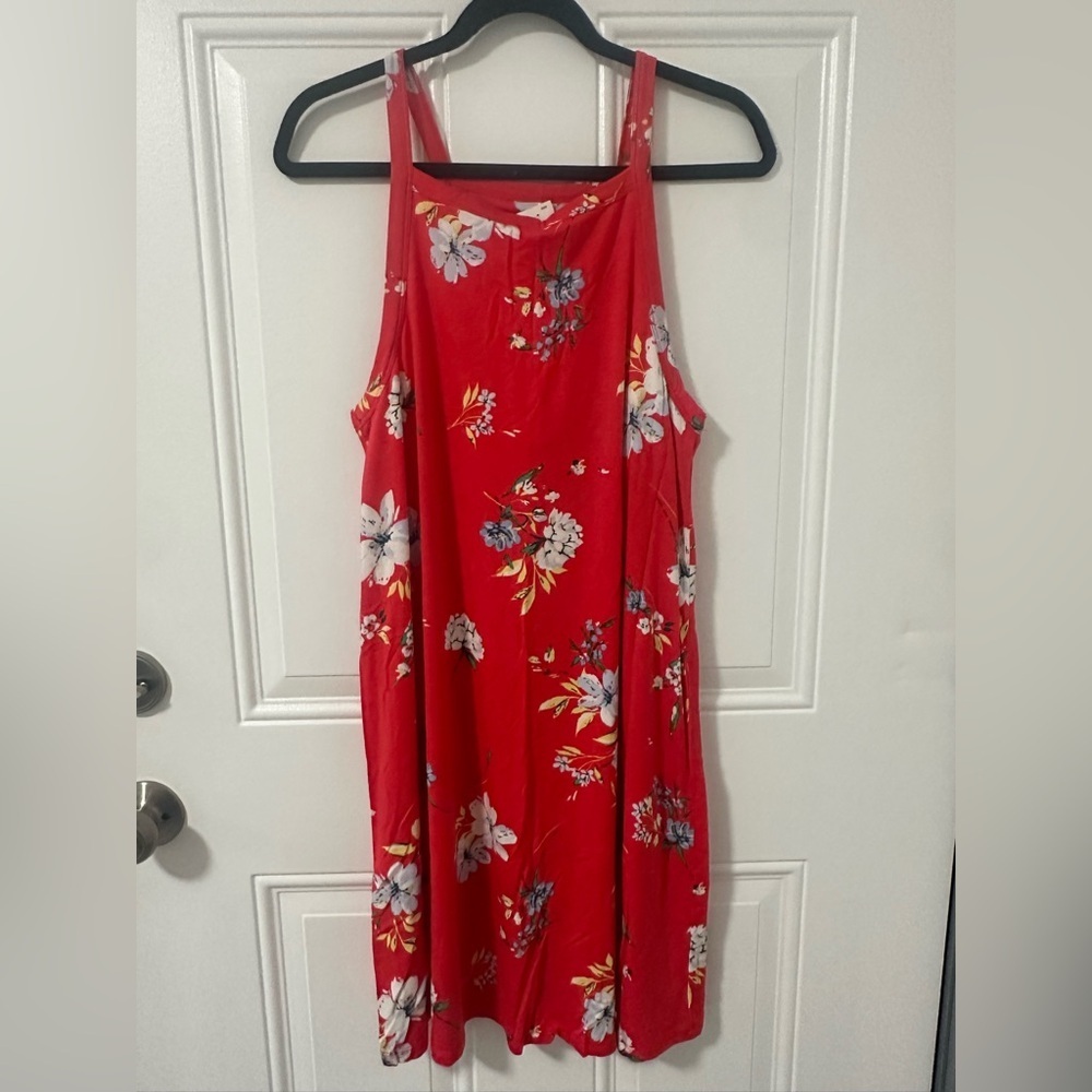 SO Red Floral Sleeveless Swing Dress L
NWT
